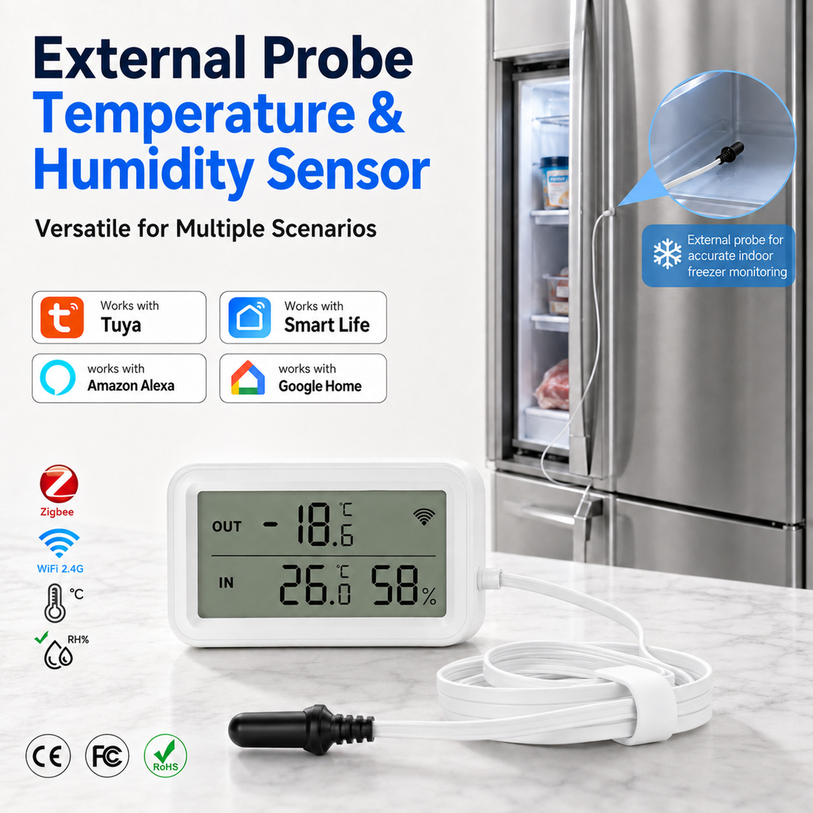 Temperature Humidity Sensor - Sonda Externa Impermeable, Sensor de Temperatura
