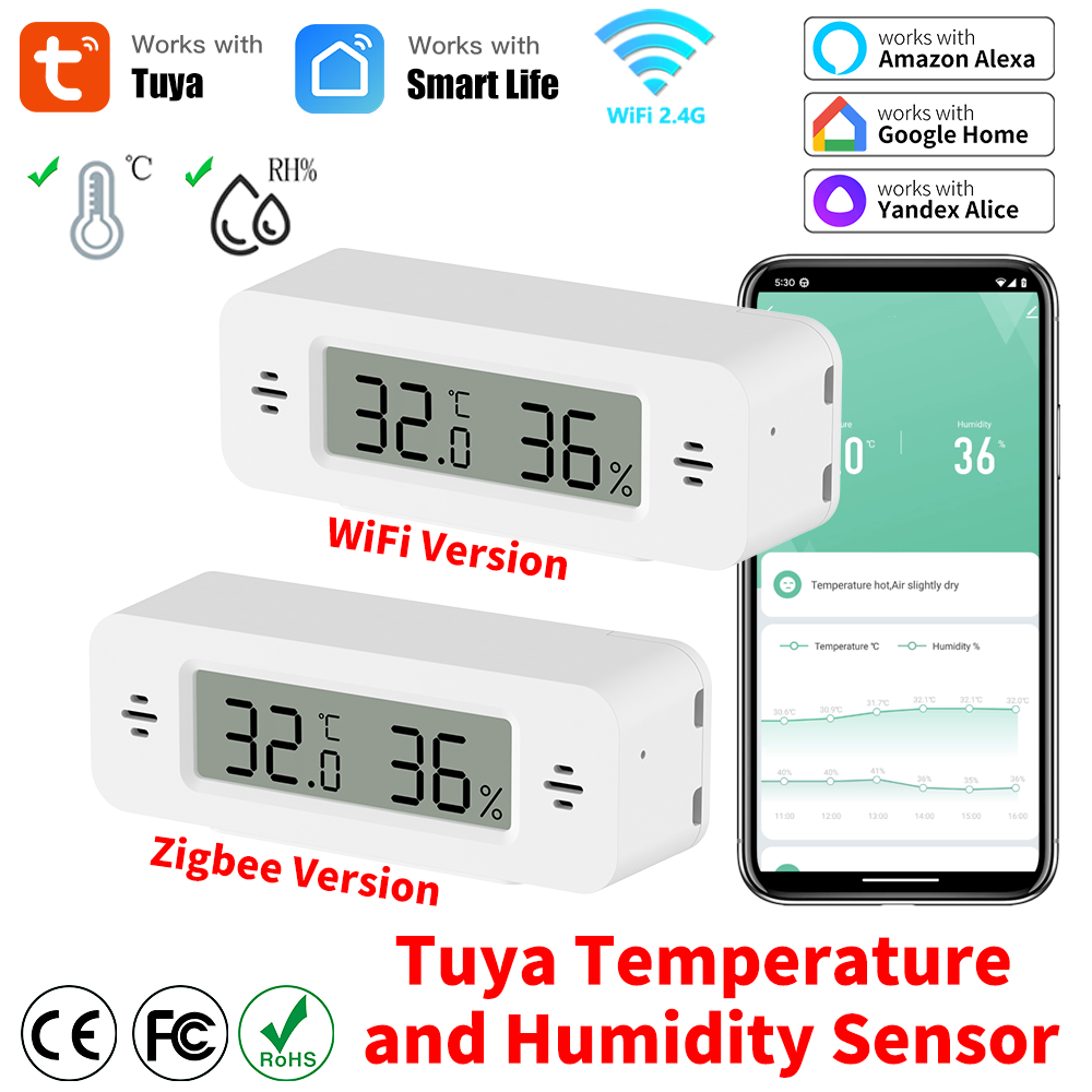Home Automation Technology - Tuya WiFi/Zigbee Sensor de temperatura y